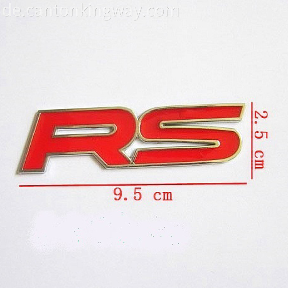 O Car Emblem Badge Sticker Rs Racing 3d Logo Red 2d6e